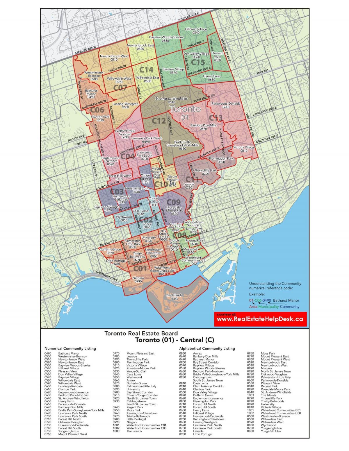 Térkép Központi Toronto