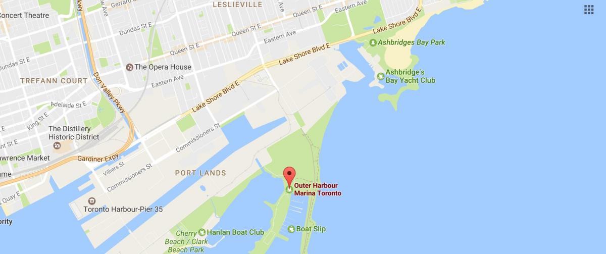 Térkép Külső harbour marina Toronto