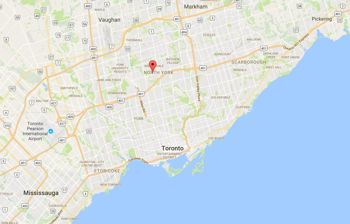 Térkép Lansing kerületi Toronto