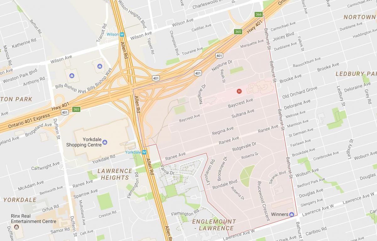 Térkép Lawrence Kastély szomszédságában Toronto