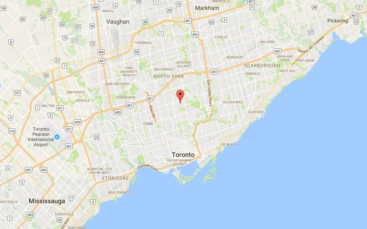 Térkép Lawrence Park Toronto kerület