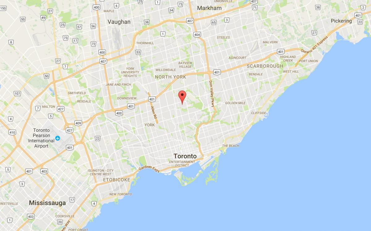 Térkép Lawrence Park Toronto kerület