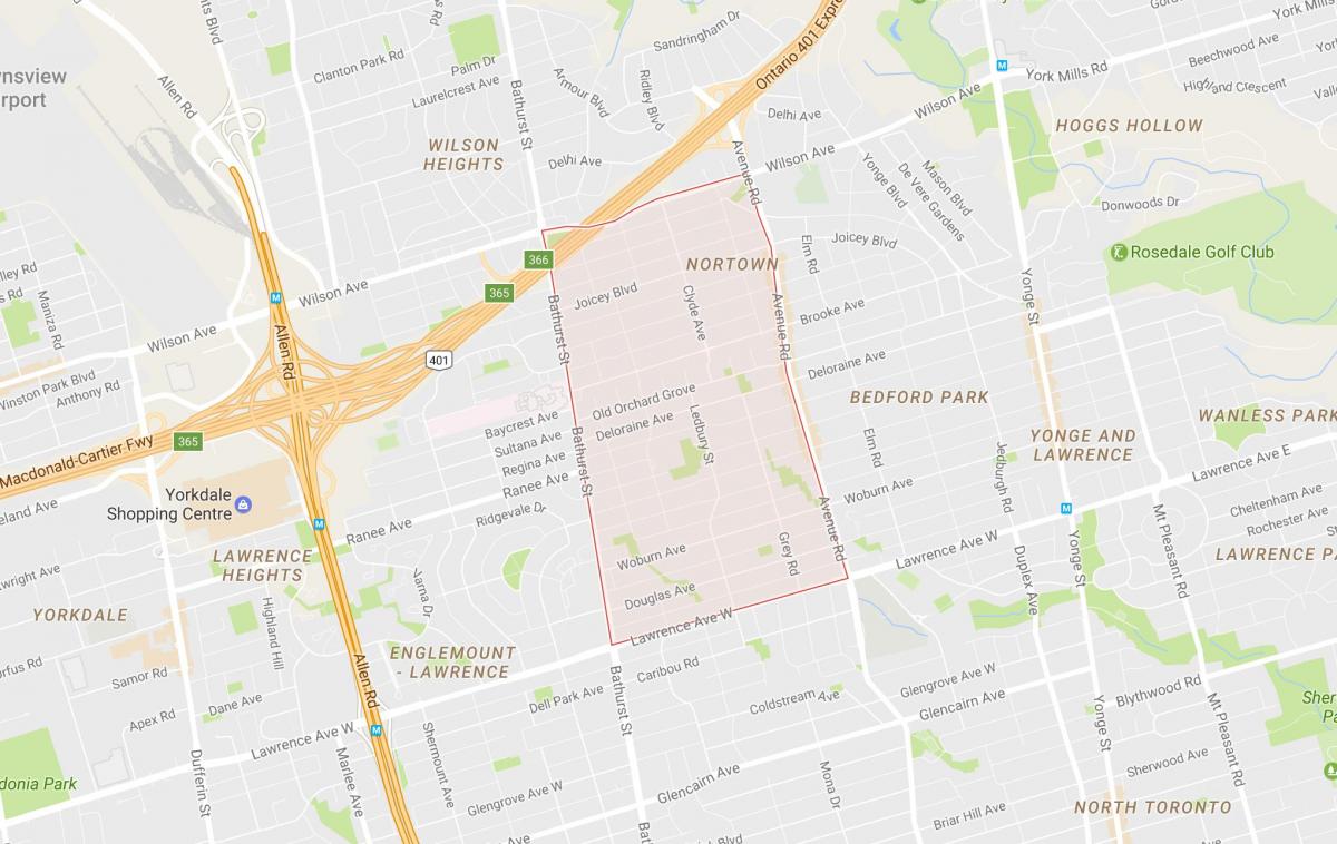Térkép Ledbury Park szomszédságában, Toronto