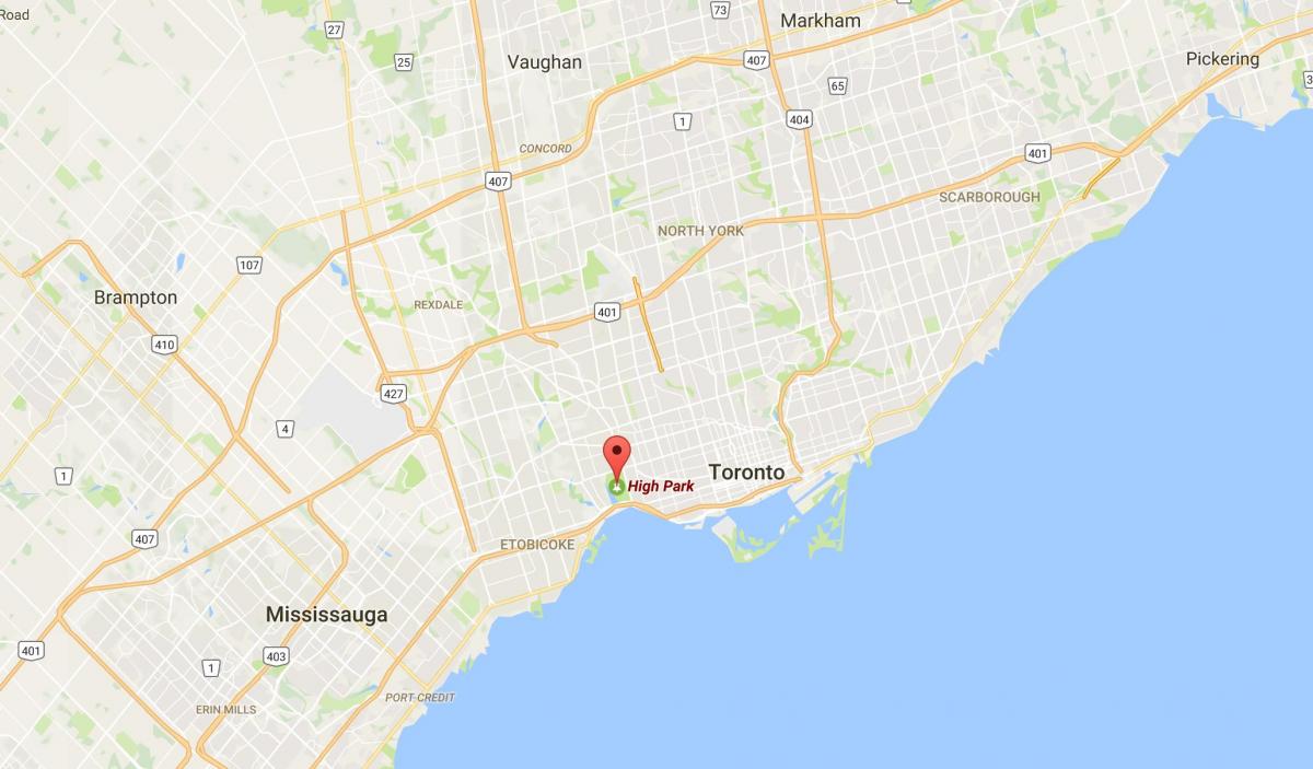 Térkép Magas Park Toronto kerület