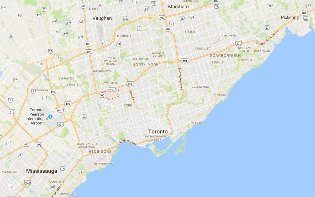 Térkép Maple Leaf kerületi Toronto