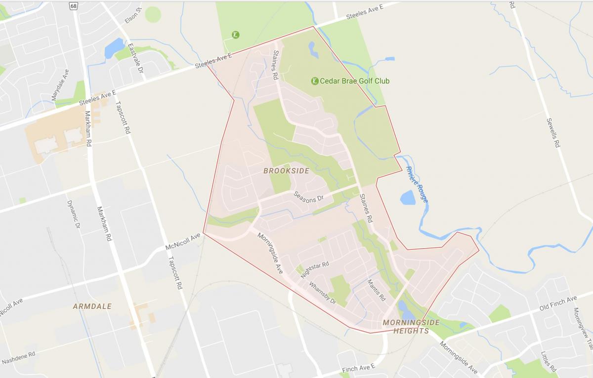 Térkép Morningside Heights környéken Toronto