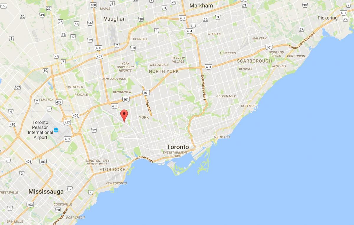 Térkép Mount Dennis kerületi Toronto