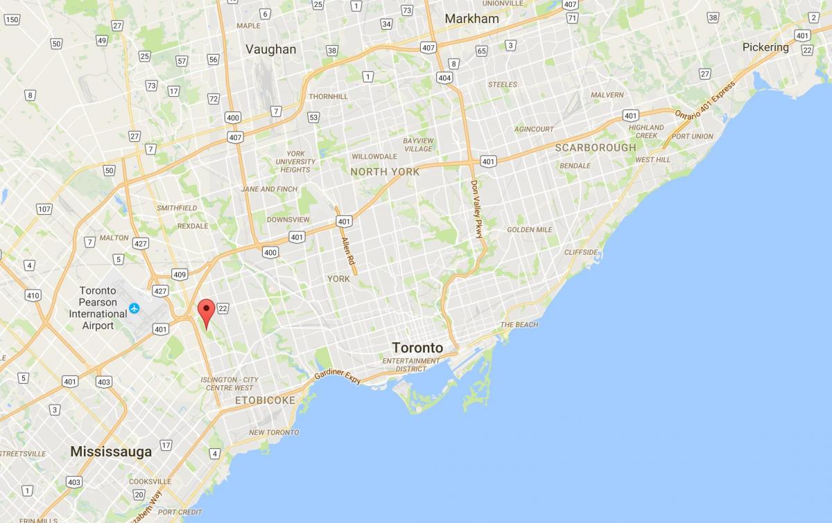 Térkép Nyugati Deane Park Toronto kerület