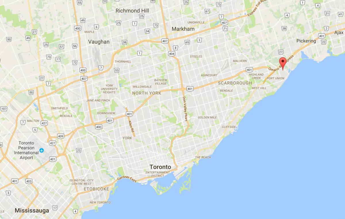 Térkép Nyugati Rouge kerületi Toronto