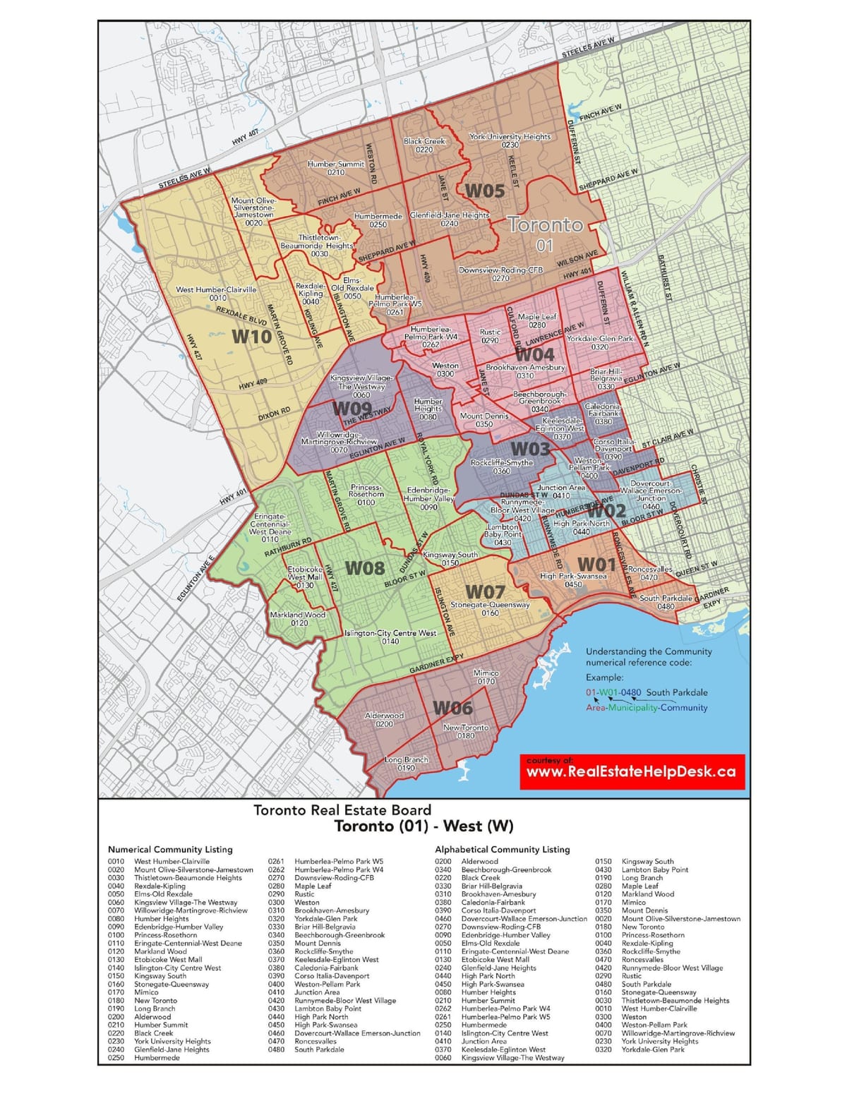 Térkép nyugat-Toronto