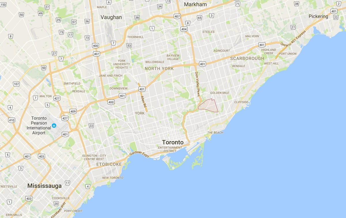 Térkép O ' connor–Parkview kerületi Toronto