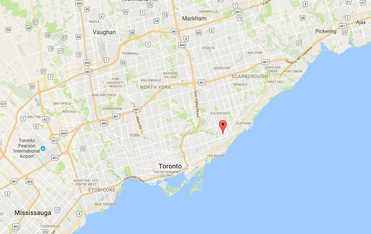 Térkép Oakridge kerületi Toronto