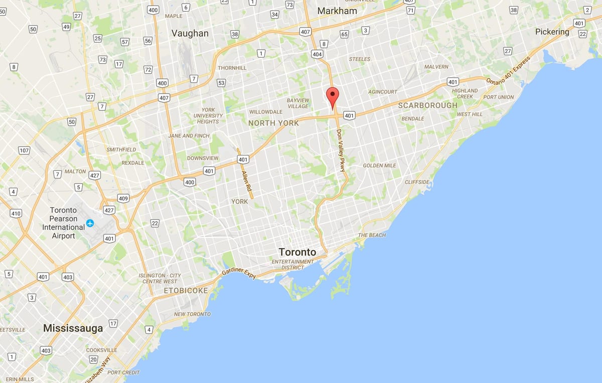 Térkép Parkway Erdő kerületi Toronto