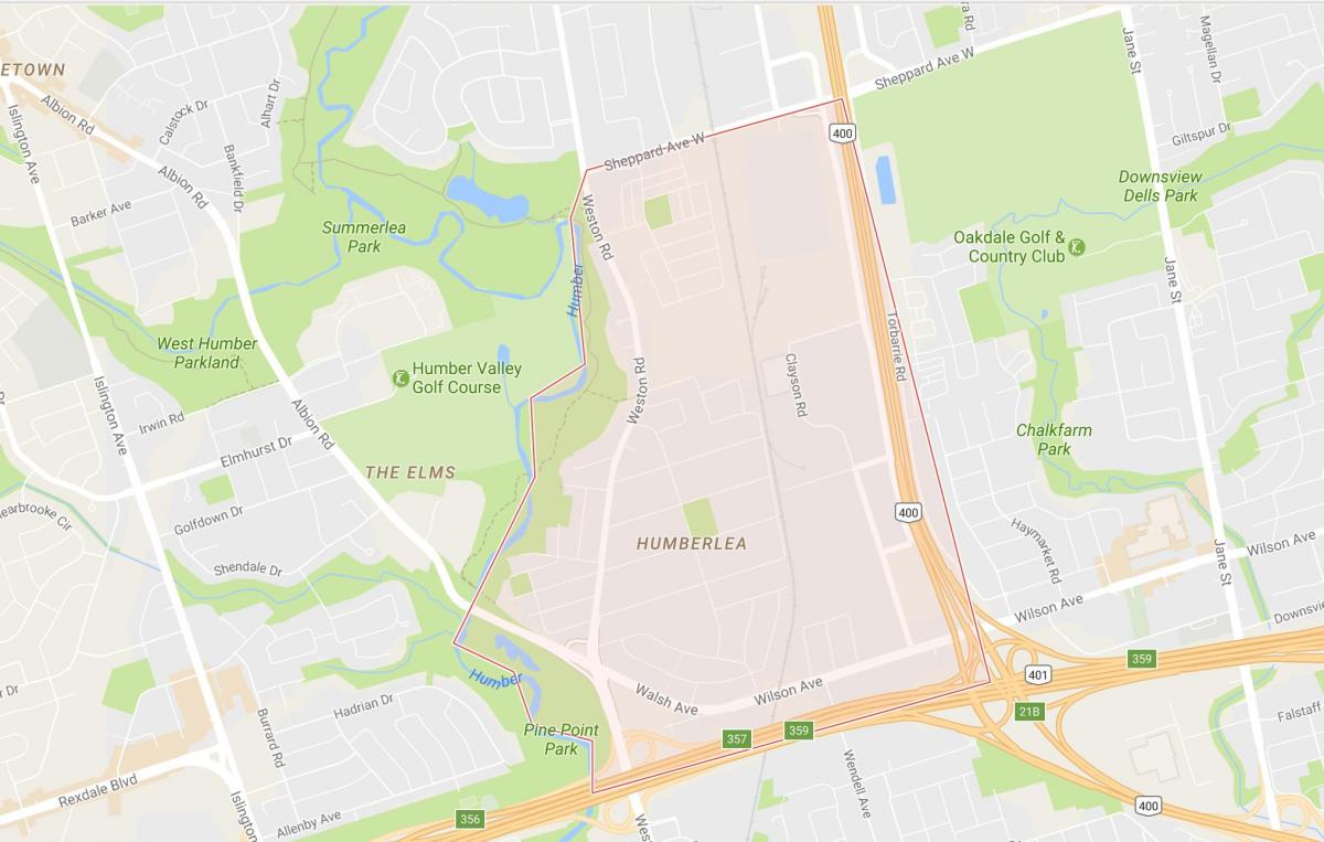 Térkép Pelmo Park – Humberlea környéken Toronto