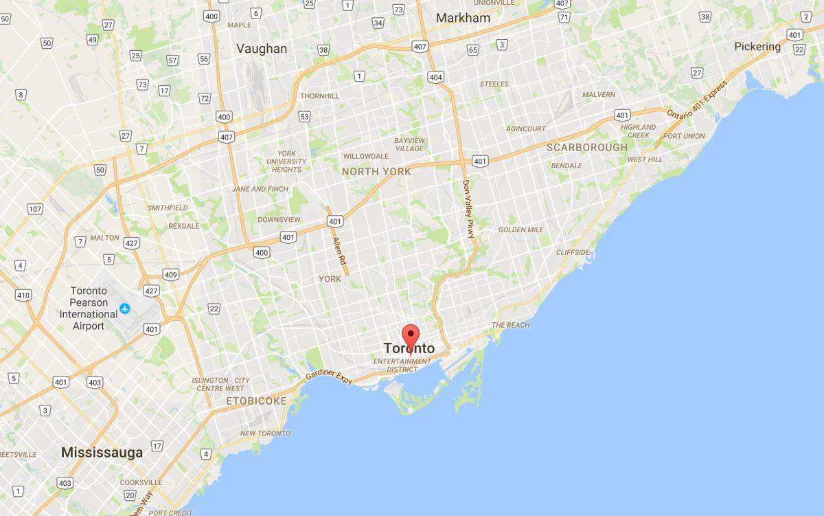 Térkép Pénzügyi Kerületben, Toronto