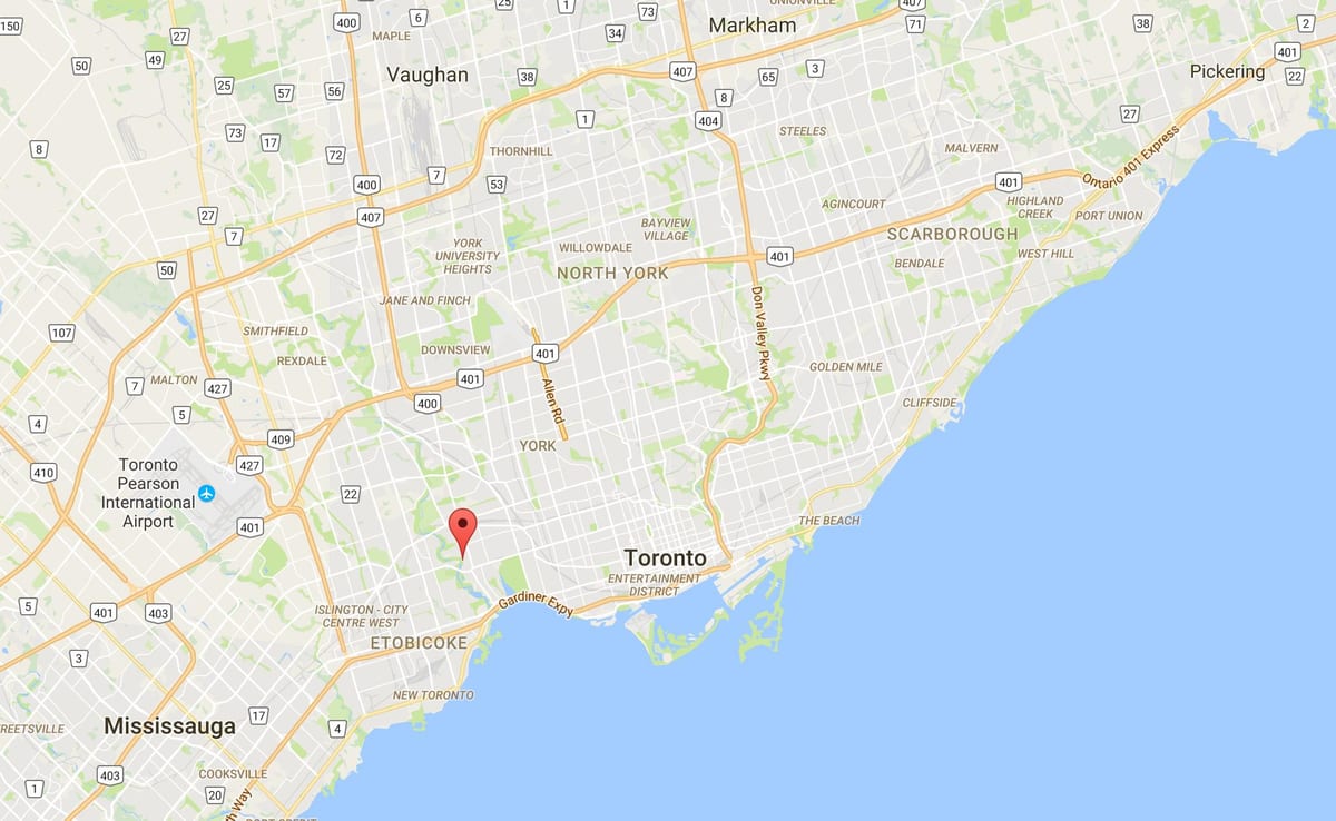 Térkép a Régi Malom szomszédságában Toronto