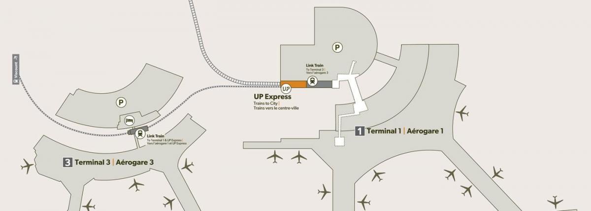 Térkép repülőtéri Pearson vasútállomás