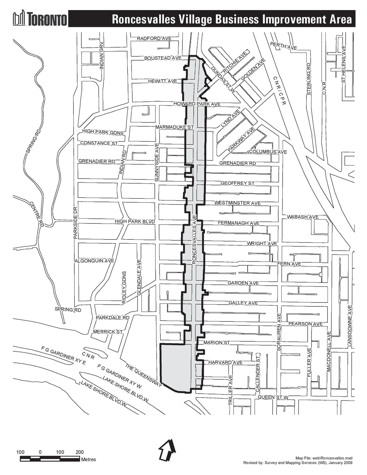 Térkép Roncesvalles Toronto