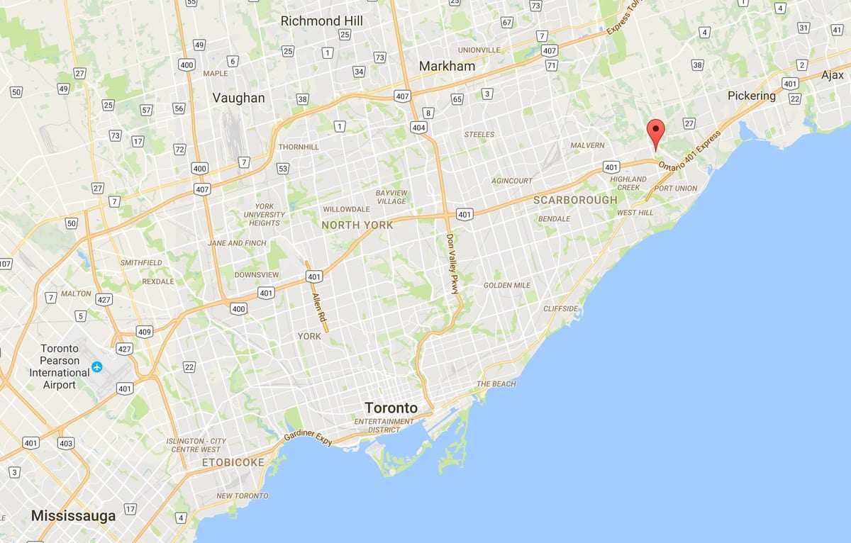Térkép Rouge kerületi Toronto