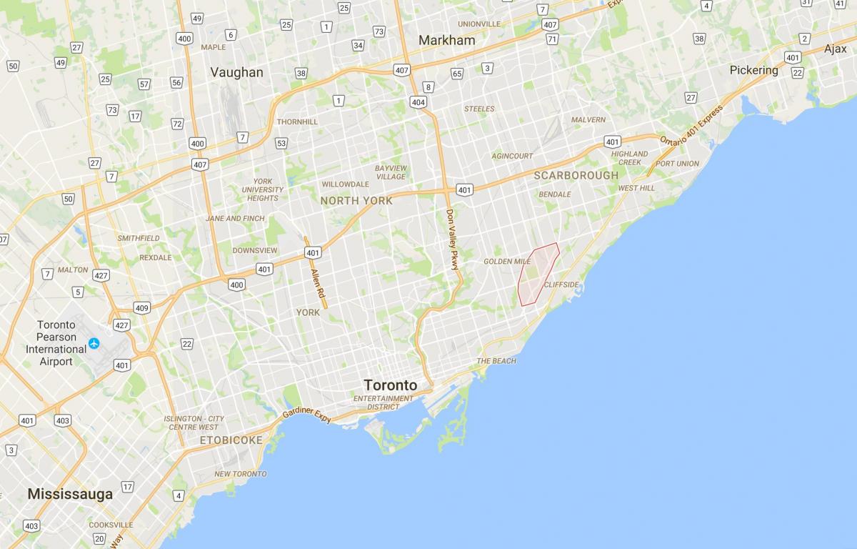 Térkép Scarborough Junctiondistrict Toronto