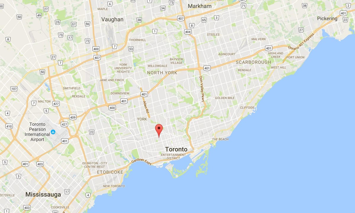 Térkép Seaton Falu kerületi Toronto