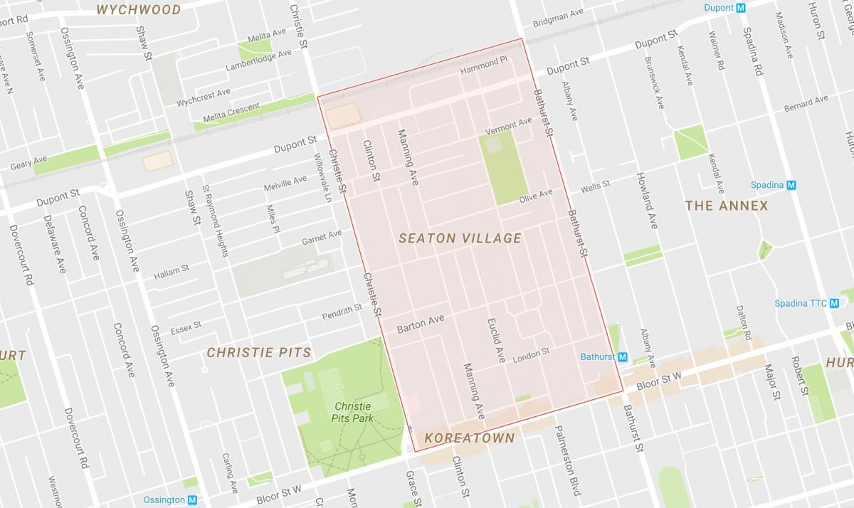 Térkép Seaton Falu szomszédságában Toronto