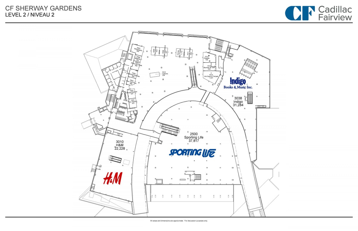 Térkép Sherway Kert szintjén 2