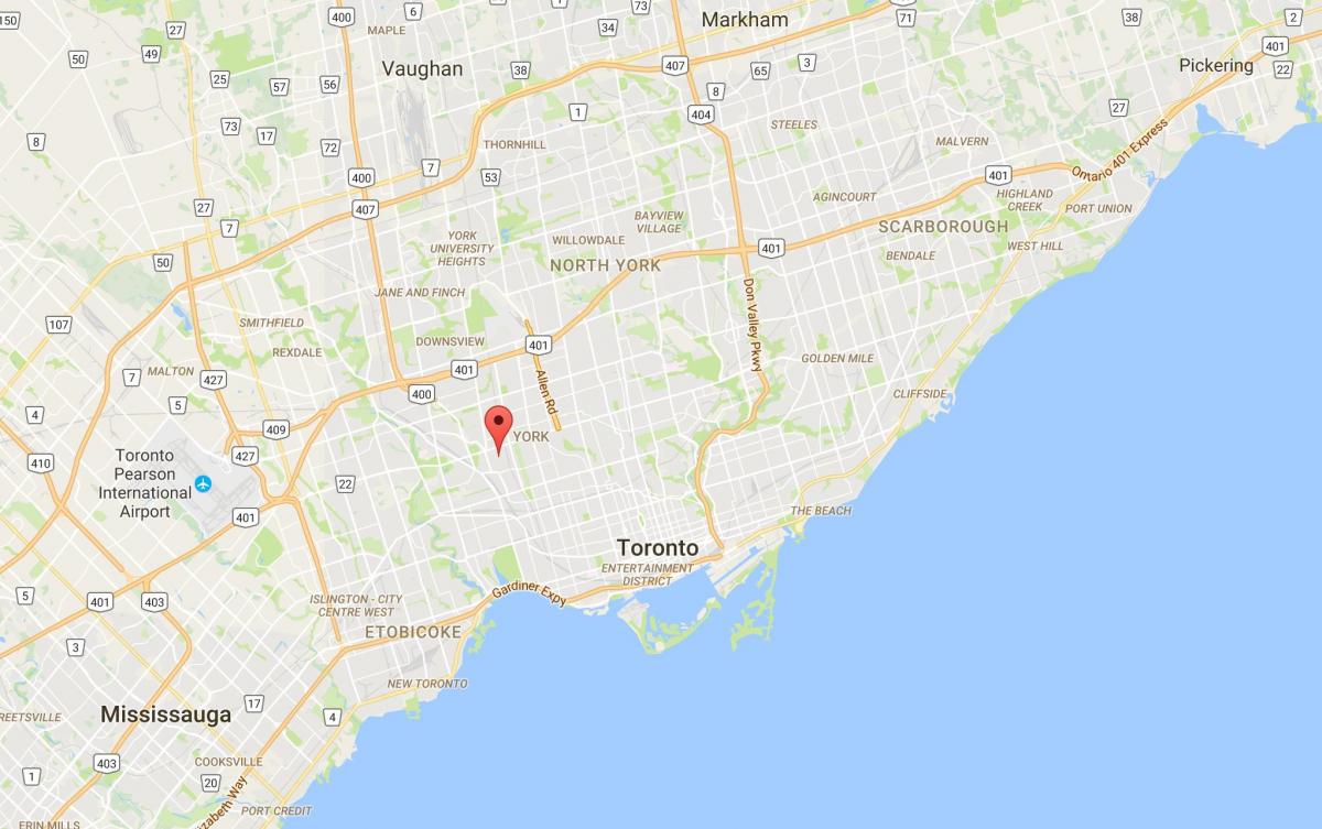 Térkép Silverthorn kerületi Toronto