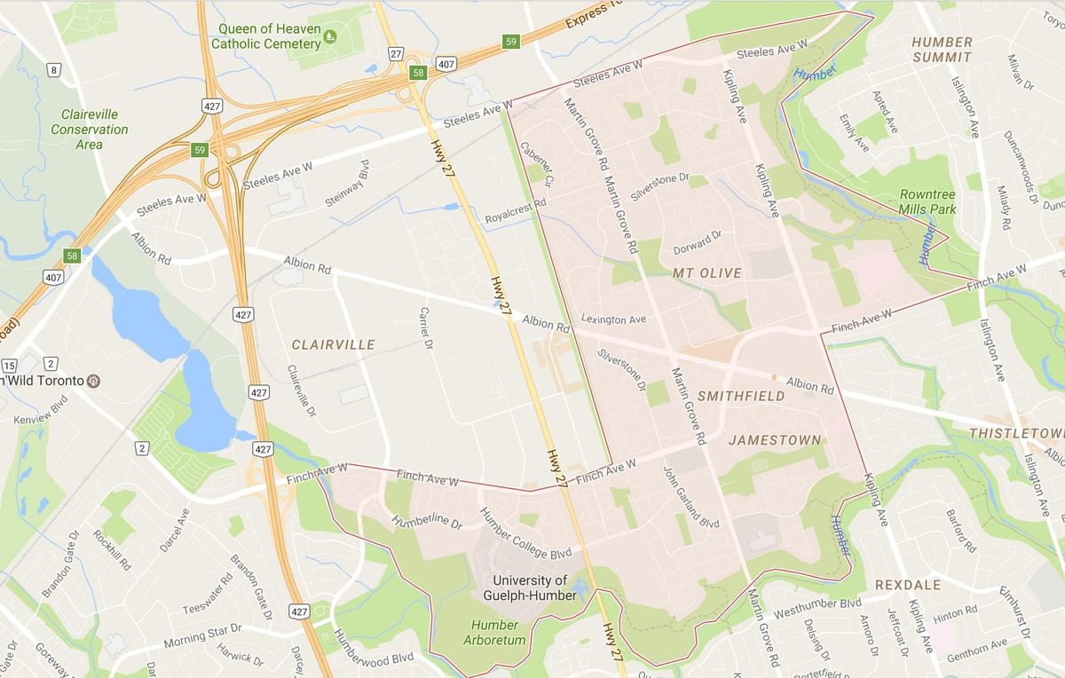 Térkép Smithfield környék környék Toronto
