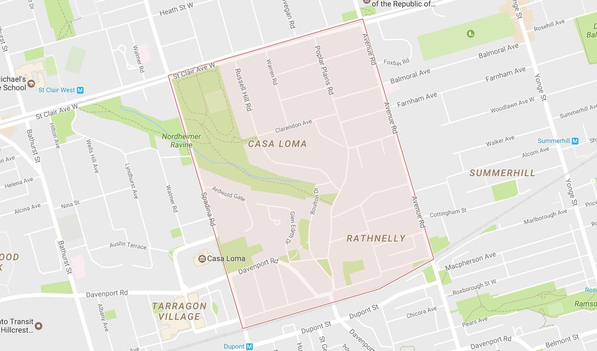 Térkép South Hill szomszédságában Toronto