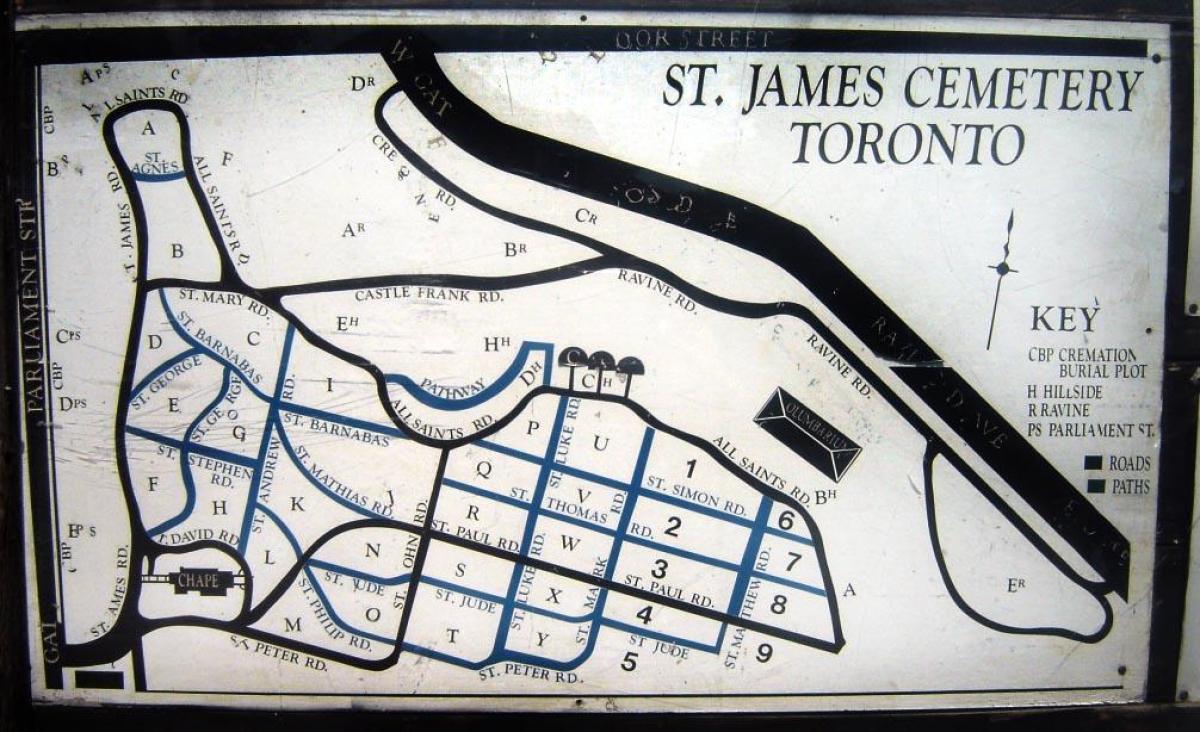Térkép St James temető