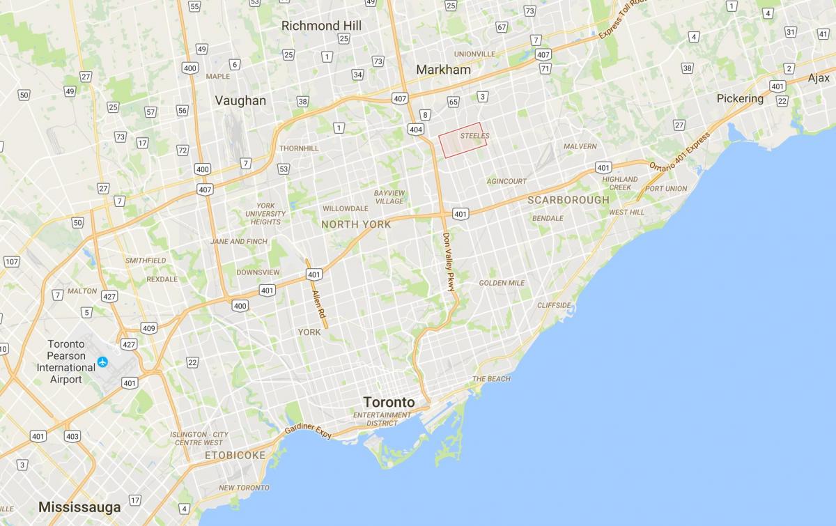 Térkép Steele kerületi Toronto