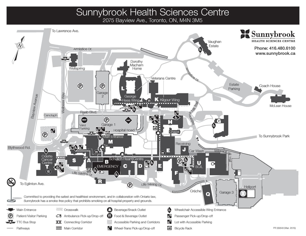 Térkép Sunnybrook egészségtudományi központ - SHSC