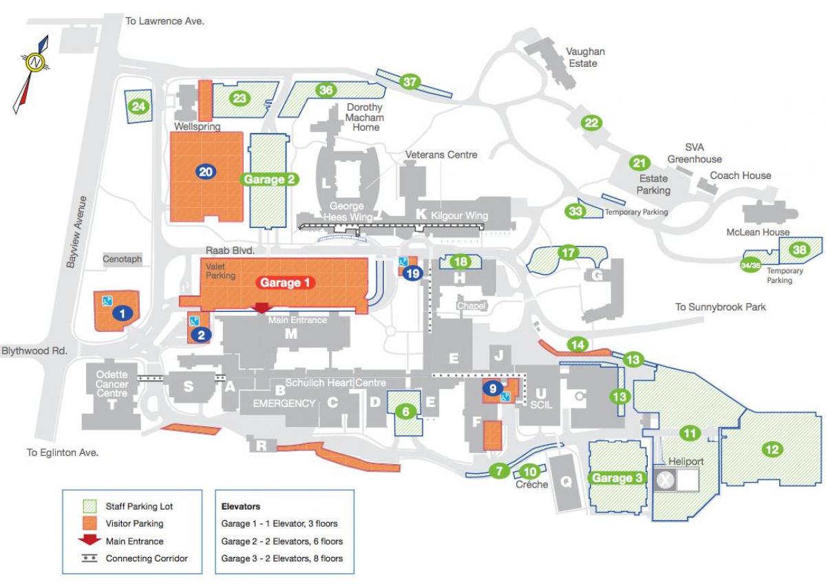 Térkép Sunnybrook Kórház