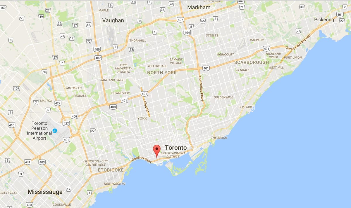 Térkép Szabadság Falu kerületi Toronto