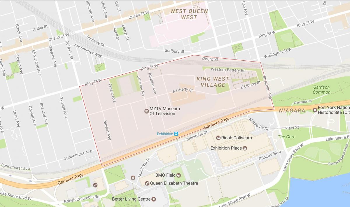 Térkép Szabadság Falu szomszédságában Toronto