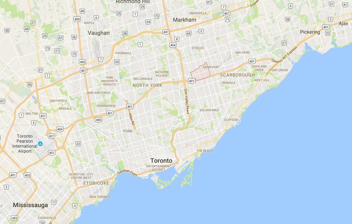 Térkép Tam O'Shanter – Sullivandistrict Toronto