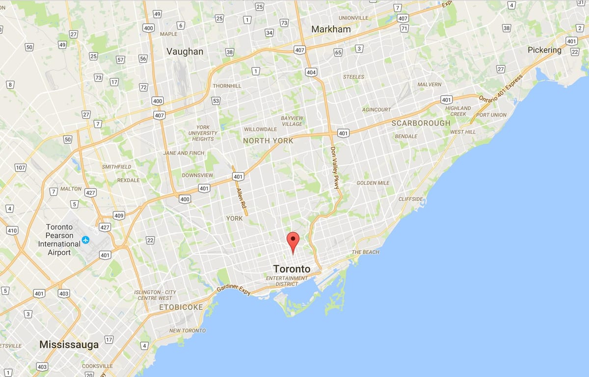 Térkép Egyház Wellesley kerületi Toronto