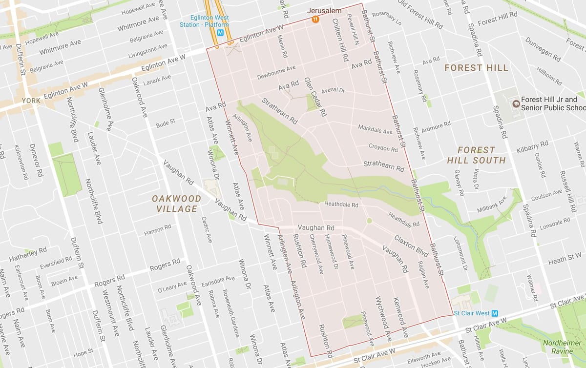 Térkép Tichester környéken Toronto