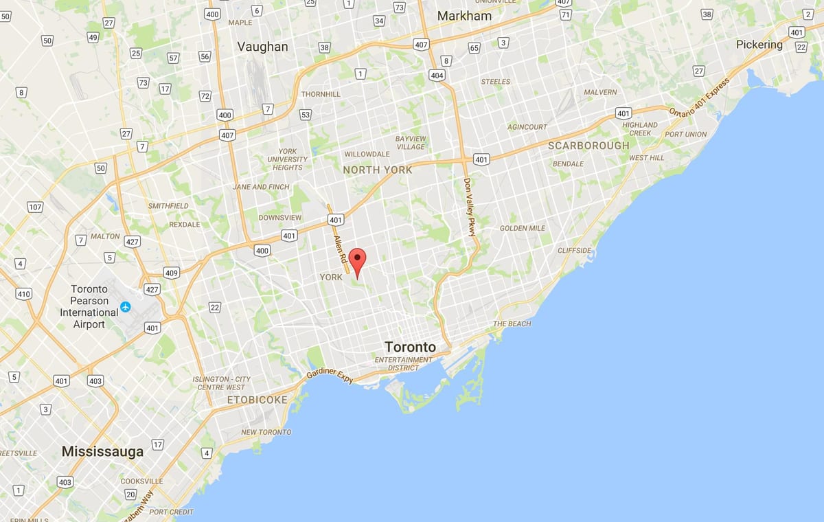 Térkép Tichester kerületi Toronto