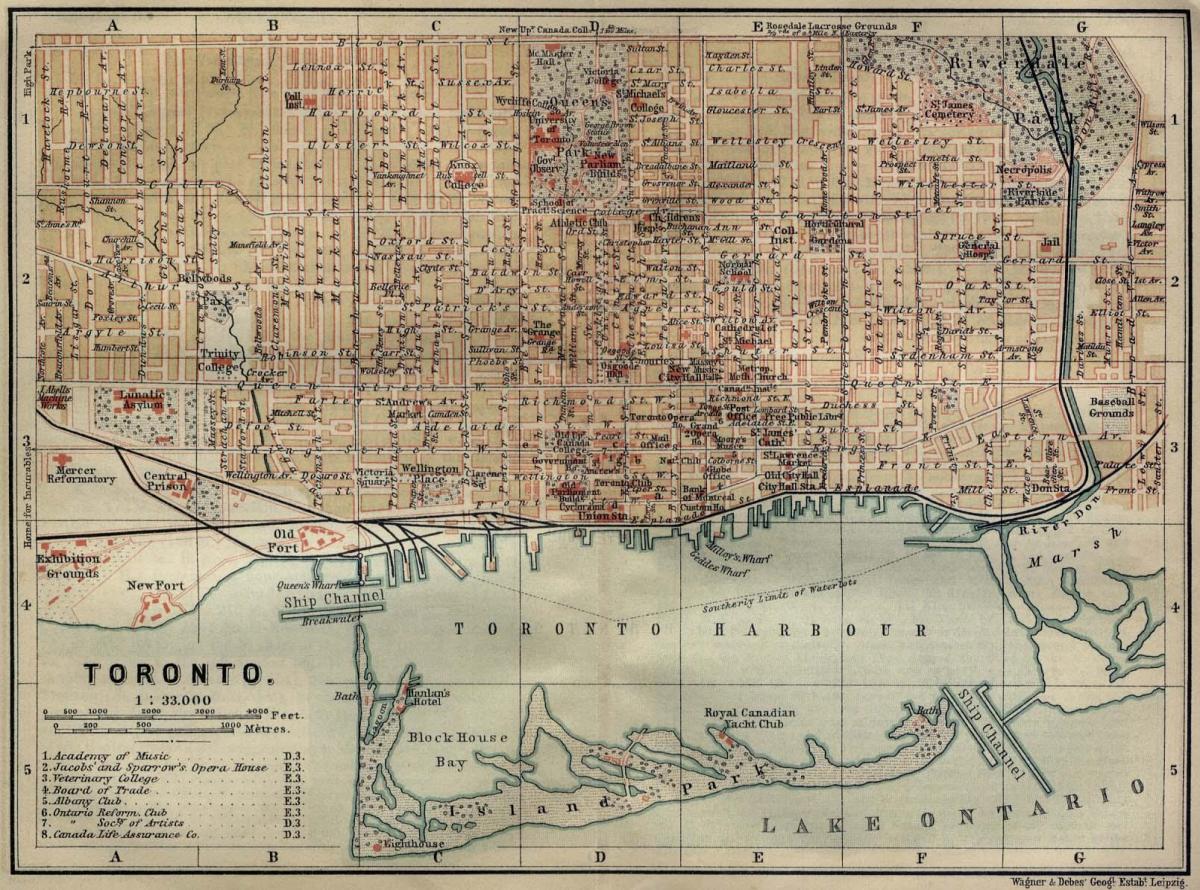 Térkép Toronto 1894