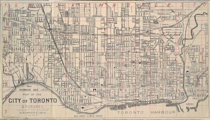 Térkép Toronto 1902