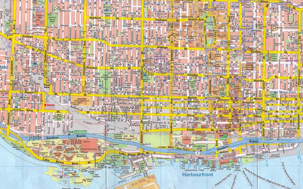 Térkép Toronto Város Kanada