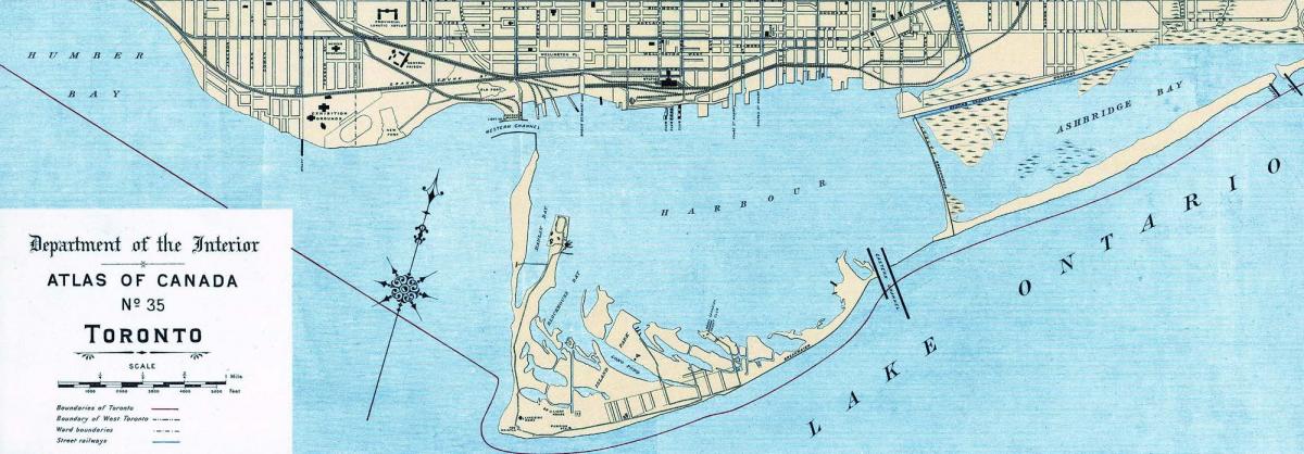 Térkép Toronto Harbour 1906