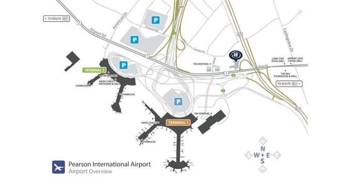 Térkép Toronto airport pearson áttekintés