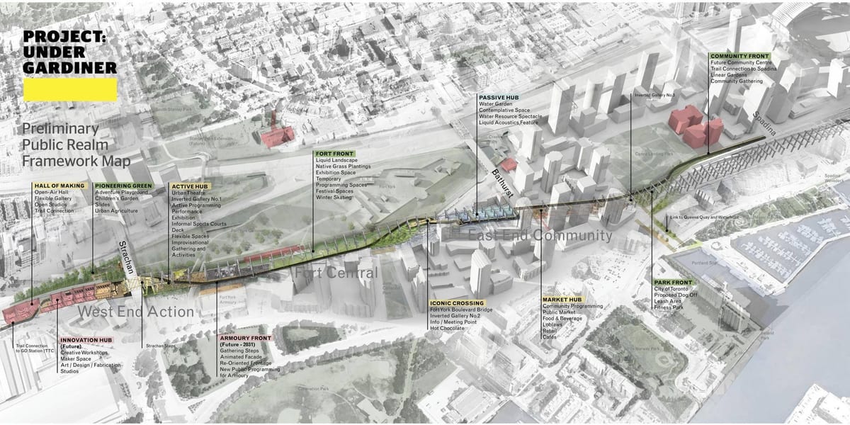 Térkép Toronto projekt keretében gardiner