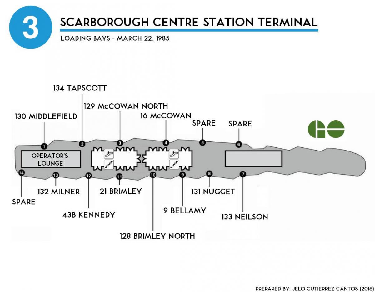 Térkép Toronto Scarborough központ állomás terminál