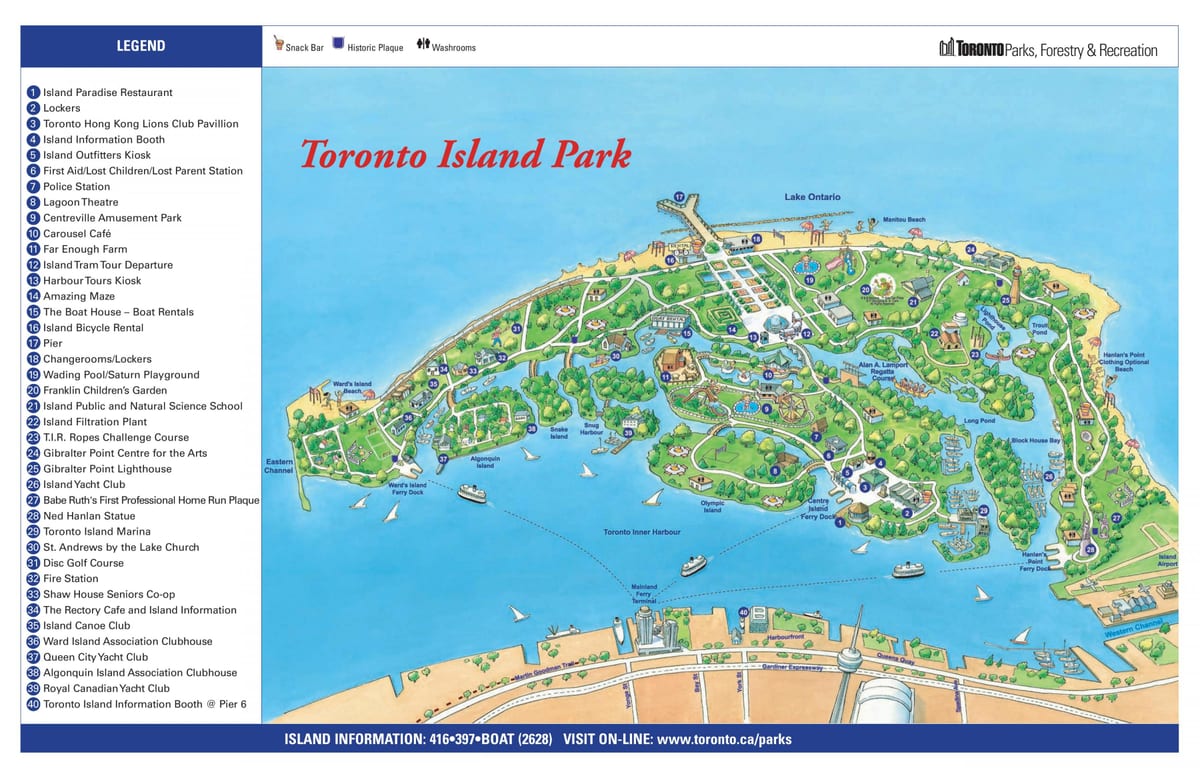 Térkép Toronto sziget park