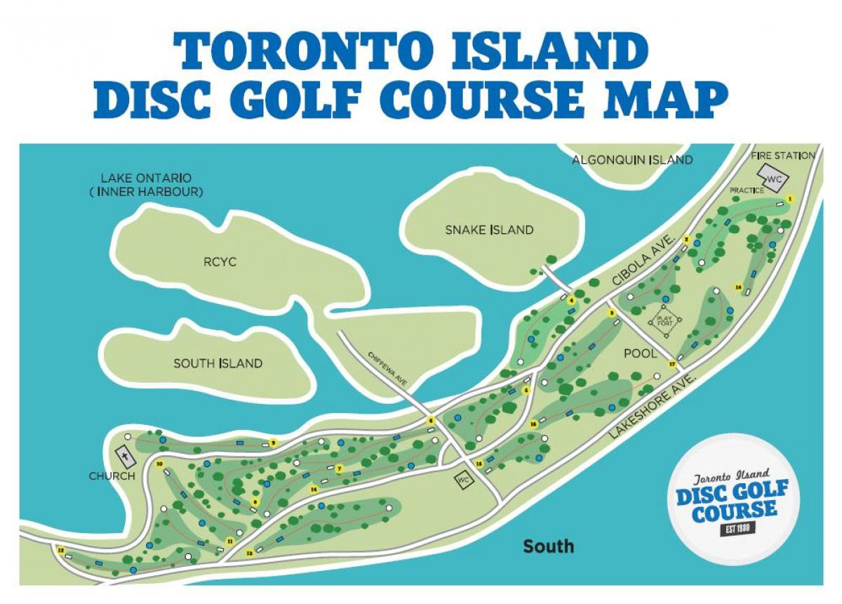 Térkép Toronto-Szigetek golfpálya Toronto