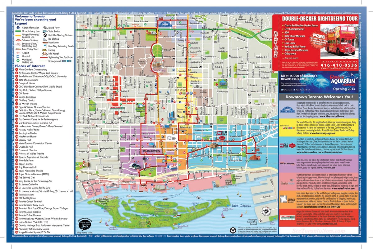 Térkép Toronto turisták